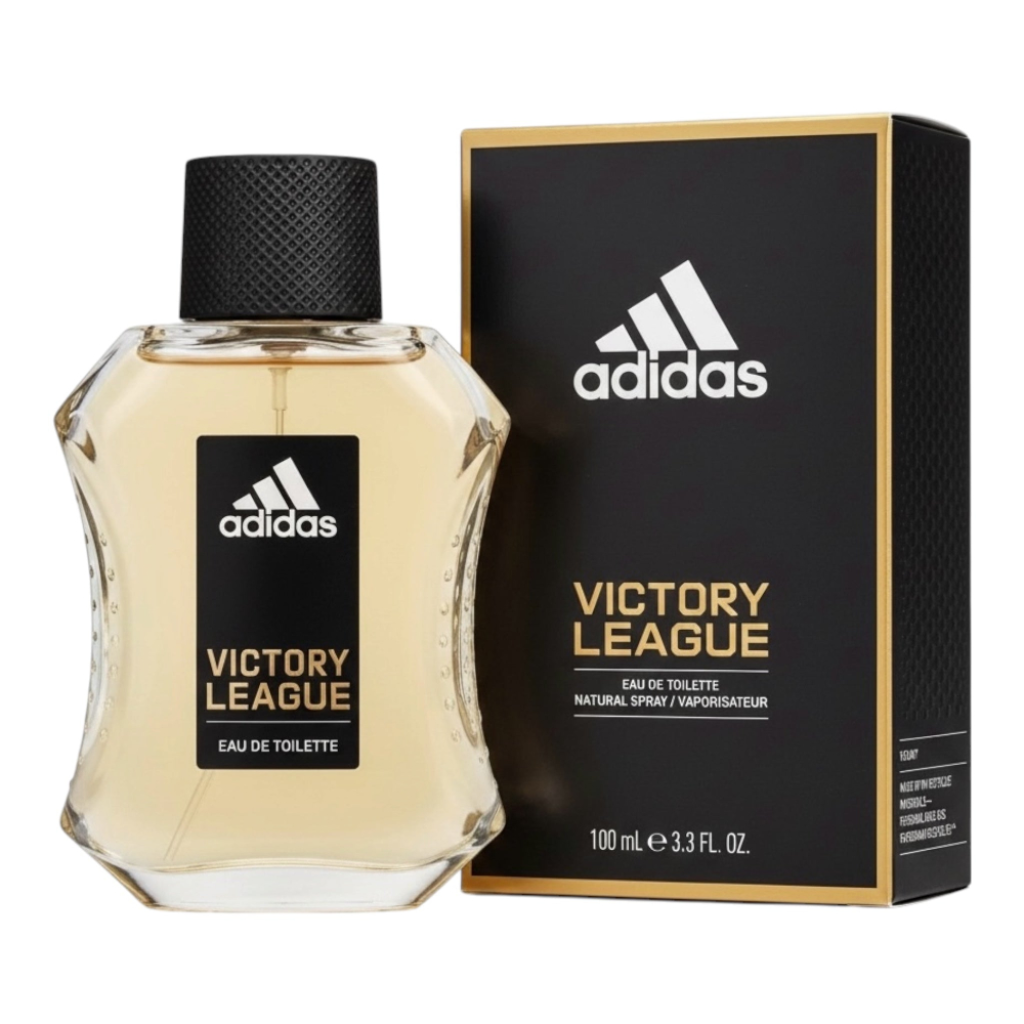 Adidas Victory League perfume bottle and packaging on a white background