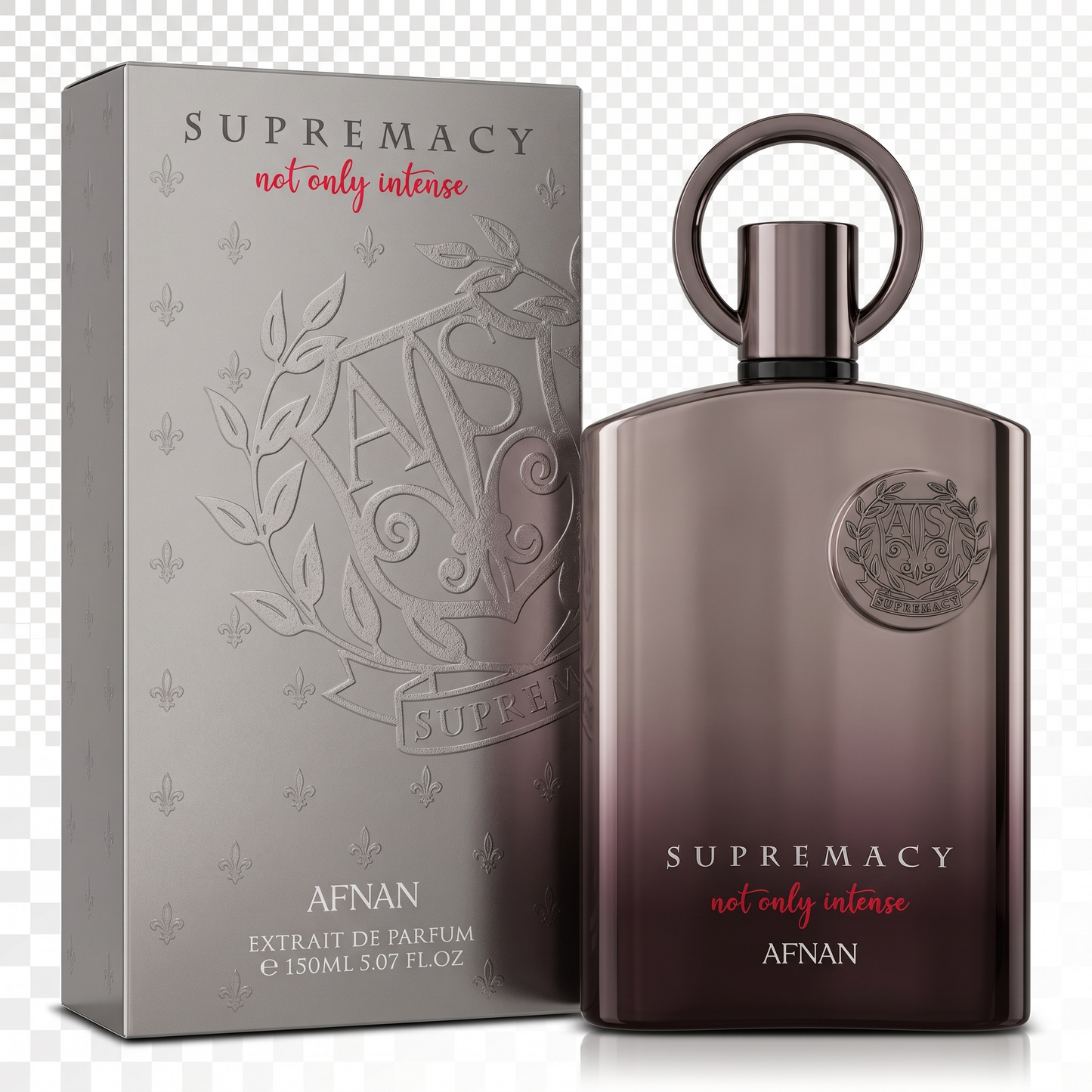 Afnan Supremacy perfume bottle and packaging on a white background