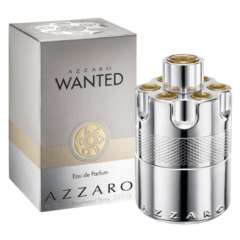 Azzaro Wanted Eau de Parfum bottle and packaging on a white background