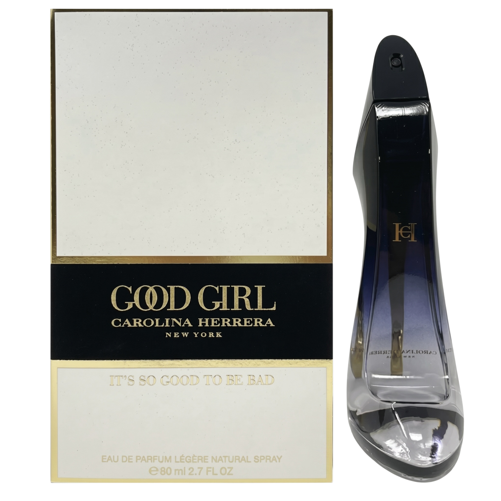 Carolina Herrera Good Girl perfume bottle and packaging on a white background