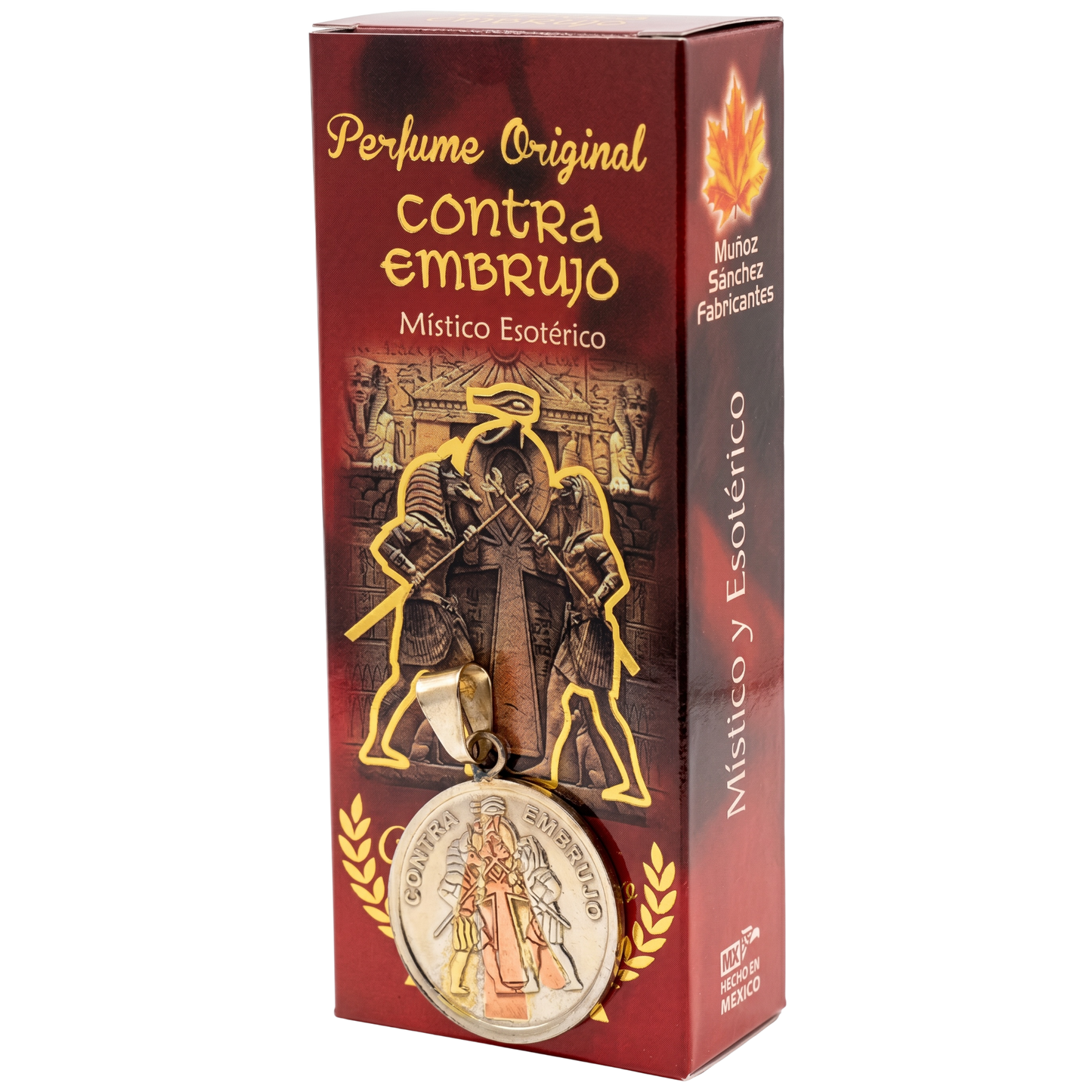 Contra Embrujo Esoteric Perfume with Collectible Protective Amulet Medallion