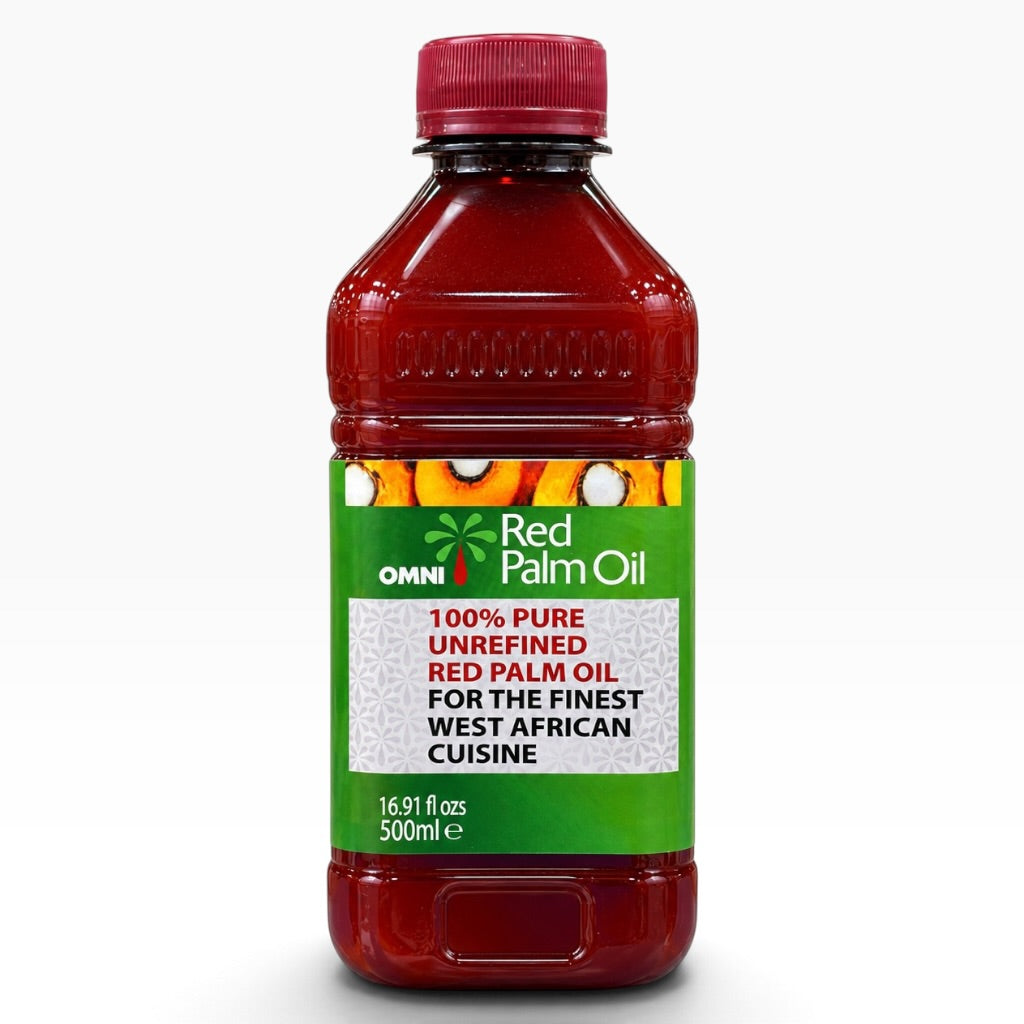 OMNI Red Palm Oil (Manteca de Corojo) 500ml / 16.91 fl oz | 100% Pure Unrefined West African Palm Oil