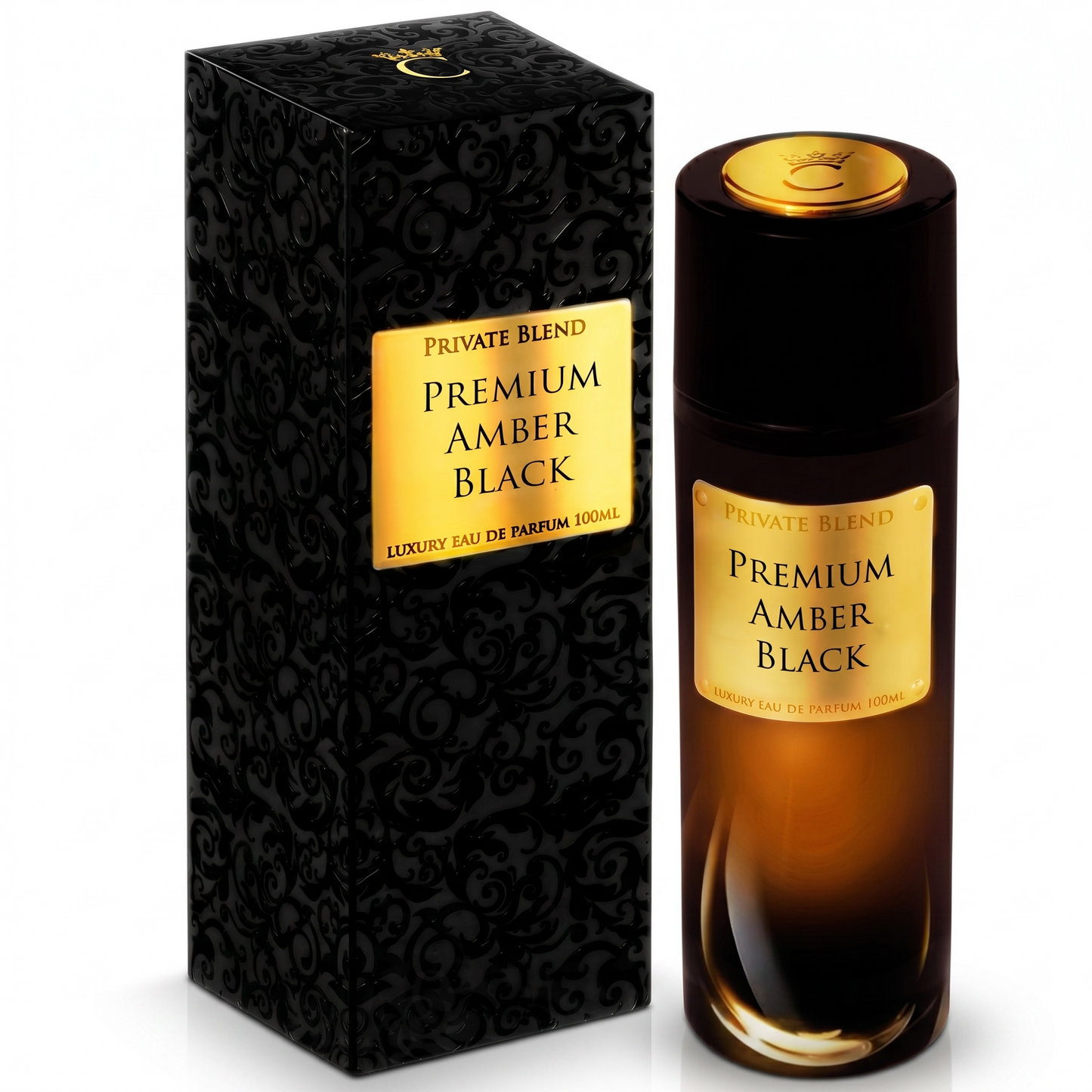Private Blend Premium Amber Black (U) 3.4oz EDP Spray 100ml