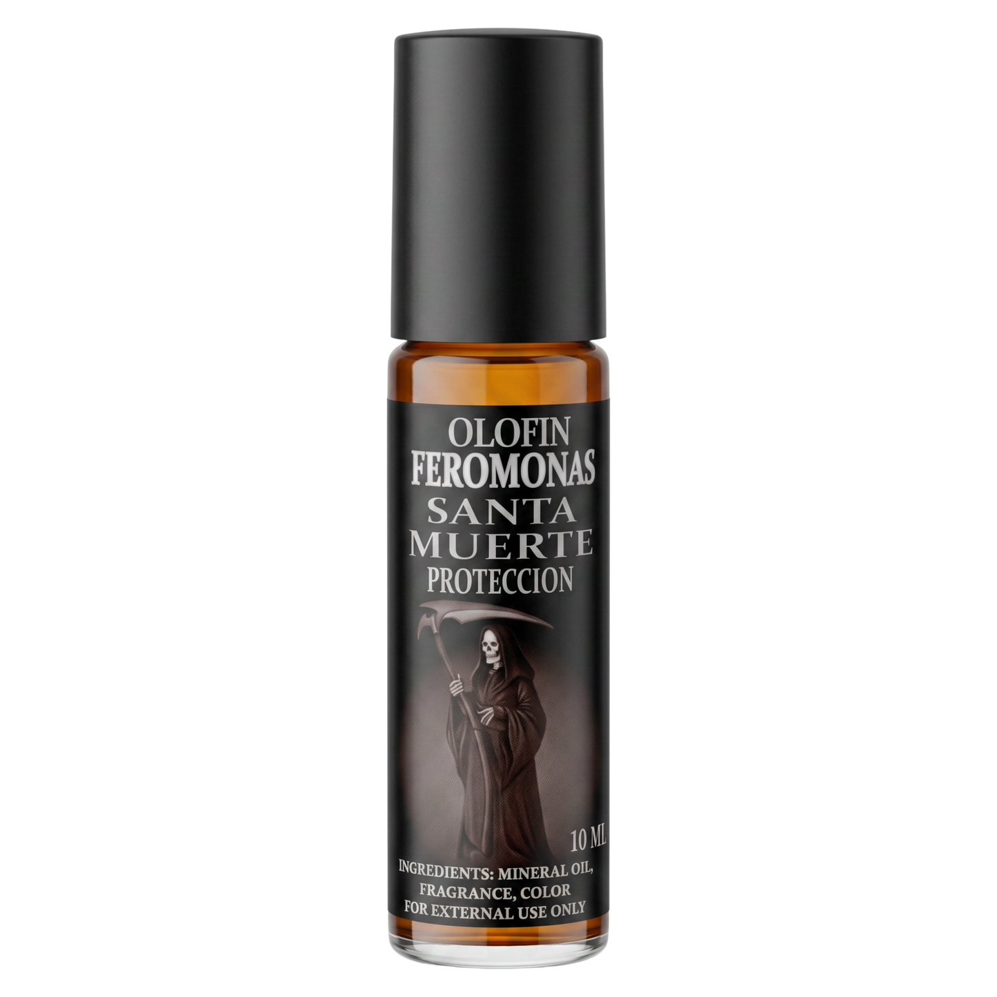 Feromonas Santa Muerte Protección Black Esoteric Body Oil Roll-On 10ml/1oz Olofin