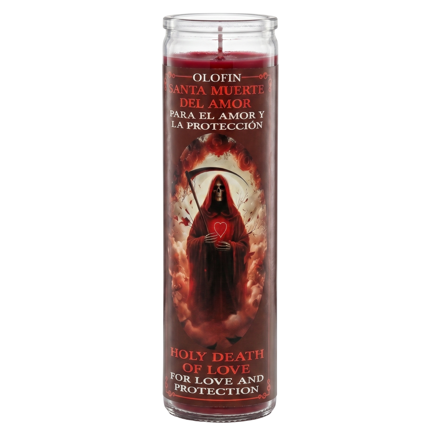 Santa Muerte Del Amor (Holy Death Del Amor) Prepared Ritual Candle Perfumed Vela Preparada