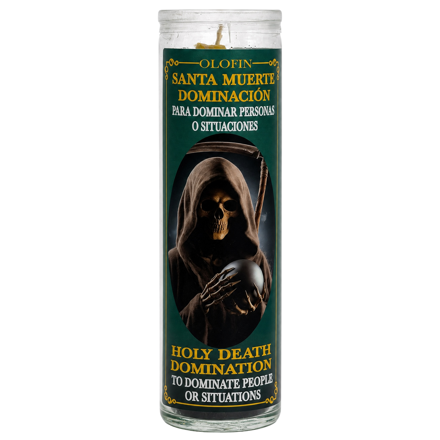 Santa Muerte Dominación (Holy Death Dominance) Prepared Ritual Candle Perfumed Vela Preparada