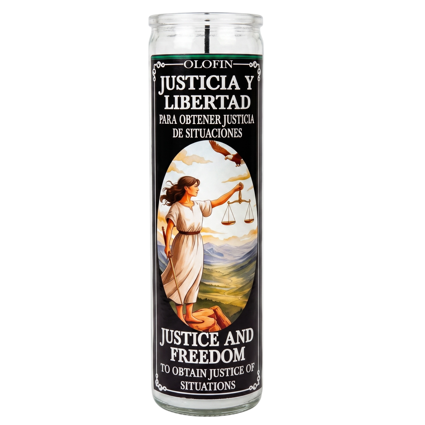 Justica Y Libertad (Justice & Freedom) Prepared Ritual Candle Perfumed Vela Preparada