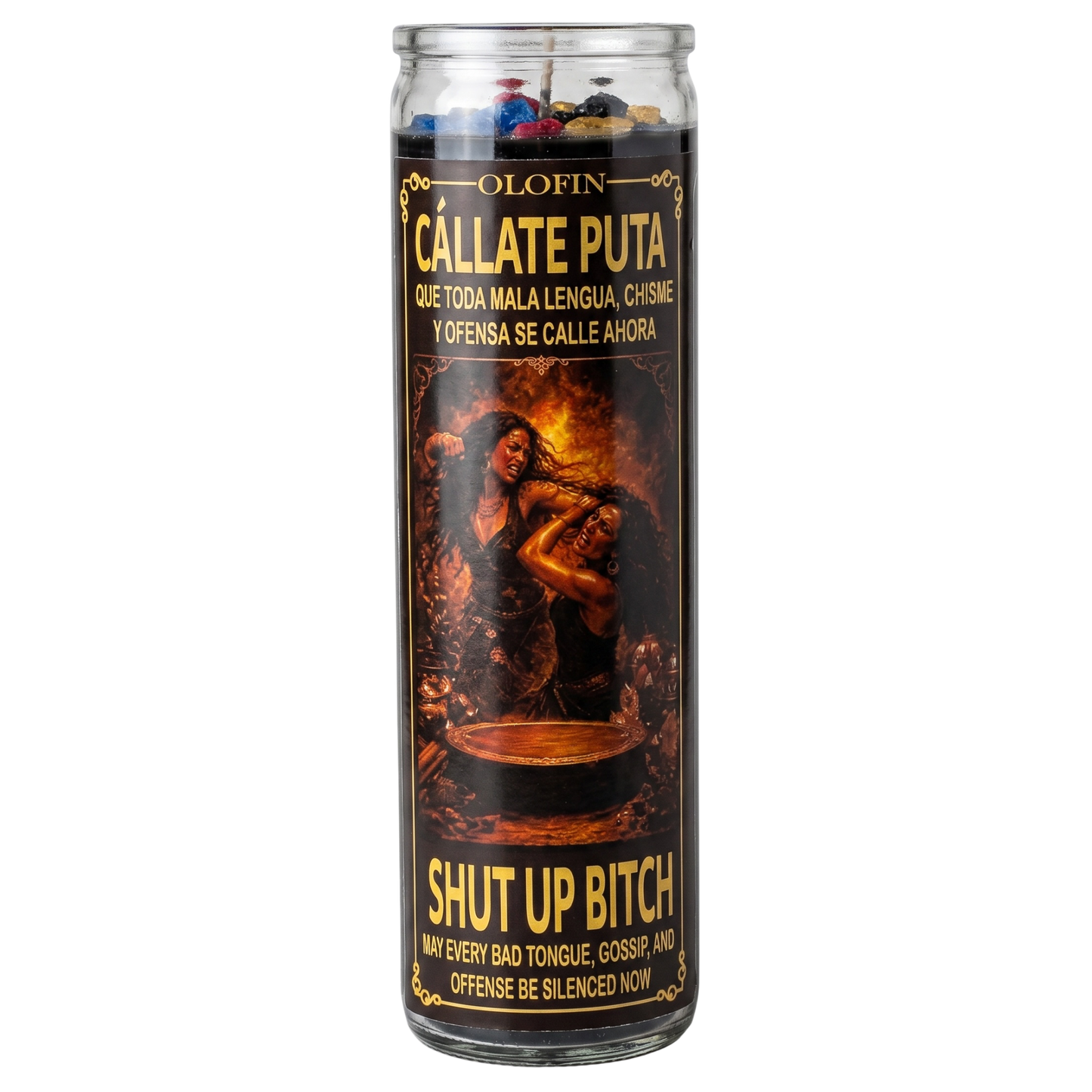 Cállate Puta (Shut Up Bitch) Prepared Ritual Candle Perfumed Vela Preparada