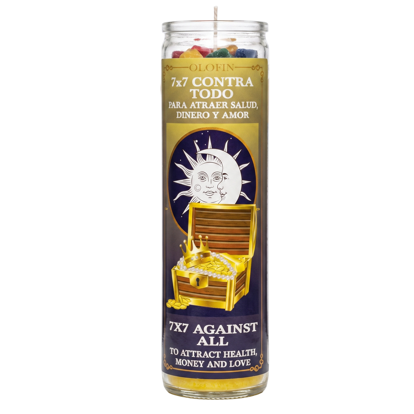 7x7 Contra Todo (7x7 Against All) Prepared Ritual Candle Perfumed Vela Preparada