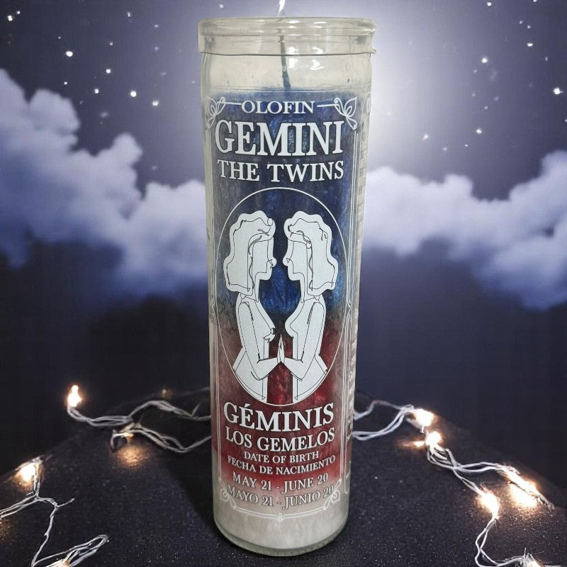 Gemini The Twins Palm Wax Candle / Vela De Cera De Palma De Géminis los gemelos-Géminis las gemelas Pack of 2