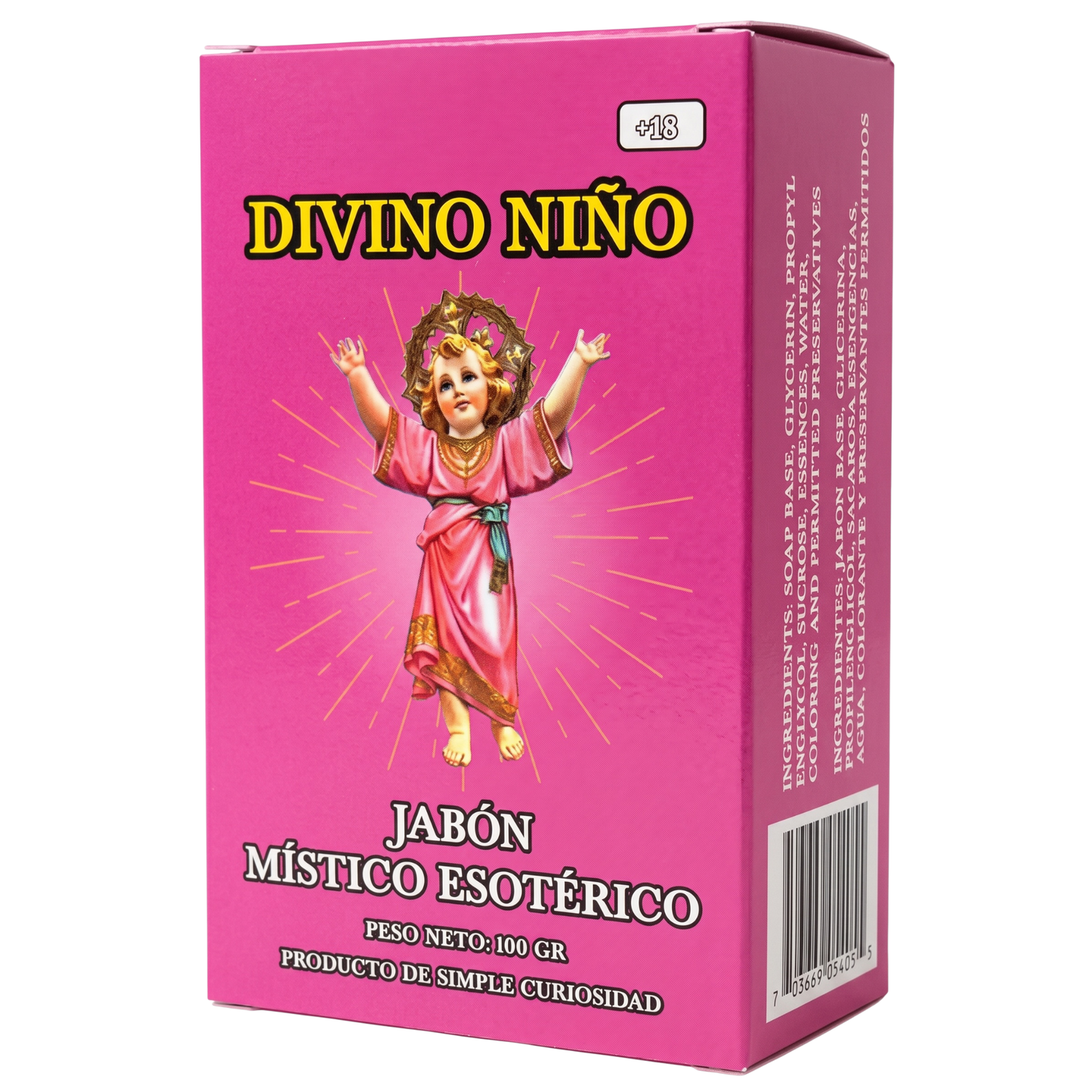 Divino Nino Esoteric Soap – Perfumed Mystical Soap Bar, 100 g (Jabón Esotérico Perfumado con Fermonas