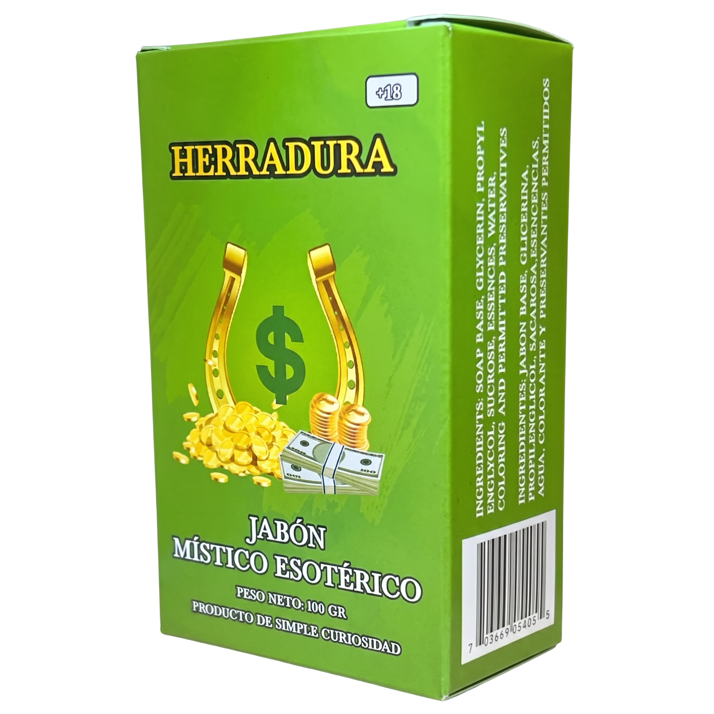 Herradura Esoteric Soap – Perfumed Mystical Soap Bar, 100 g (Jabón Esotérico Perfumado con Fermonas