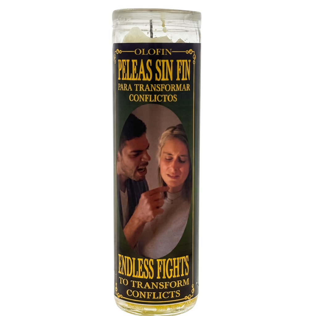 Peleas Sin Fin (Endless Fight) Prepared Ritual Candle Perfumed
