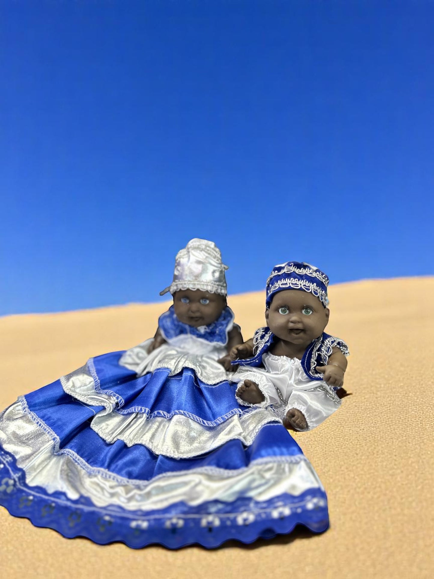 Ibeyis Jimaguas de Yemaya Niña y Niño / Ibeyis Jimaguas of Yemaya Girl & Boy