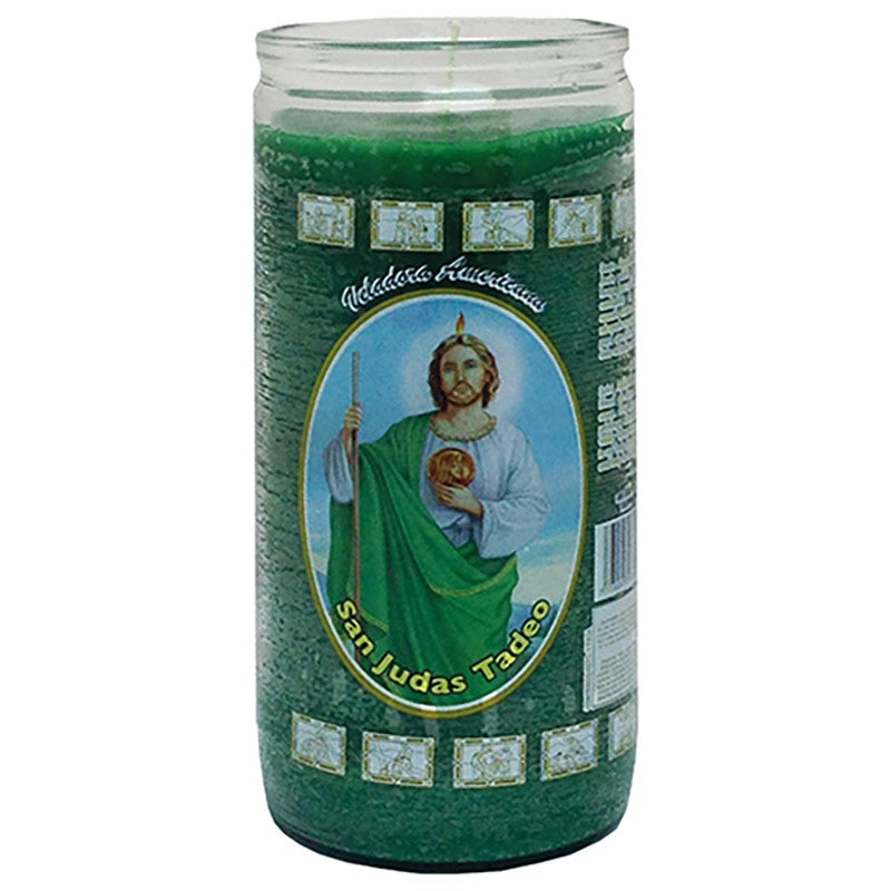 San Judas - Verde - 14days Candles - 6CT