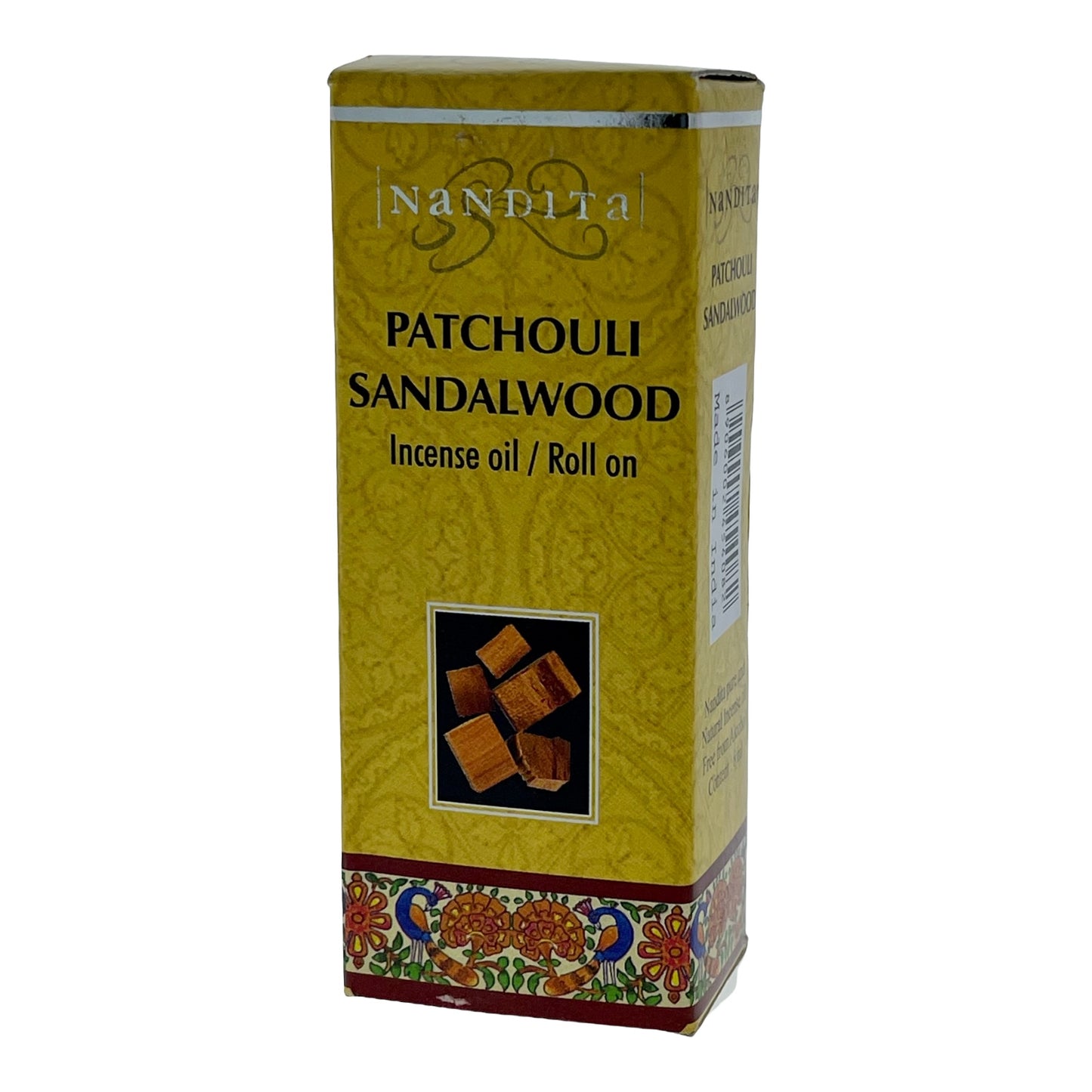 Nandita Patchouli Sandalwood Roll on/ Incense Oil 8ml Pack of 2