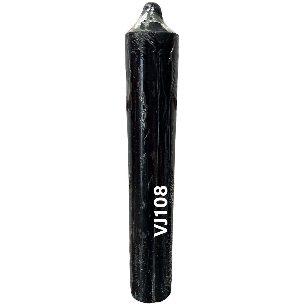 Vela - Jumbo Candle- Negro 9" - 12ct