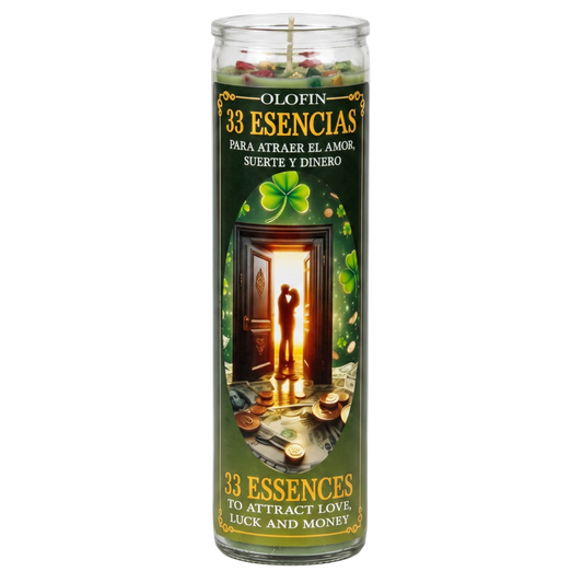 33 Esencias (33 Essence) Prepared Ritual Candle Perfumed Vela Preparada
