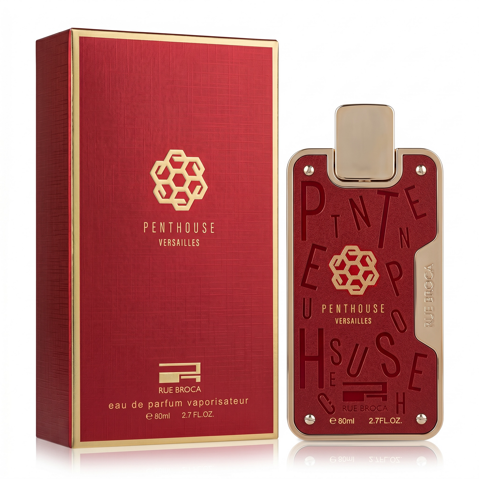 Penthouse Versailles perfume bottle and packaging on a white background
