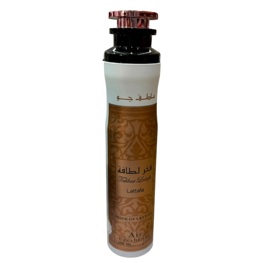 Perfume bottle with decorative label on a white background