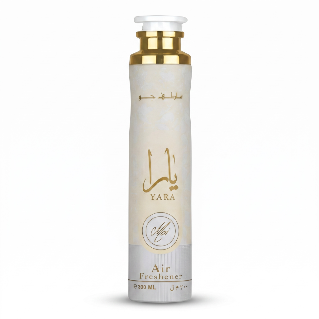 Yara air freshener bottle on a white background