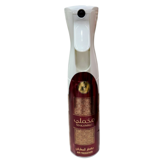 Makhmal air freshener spray bottle on a white background