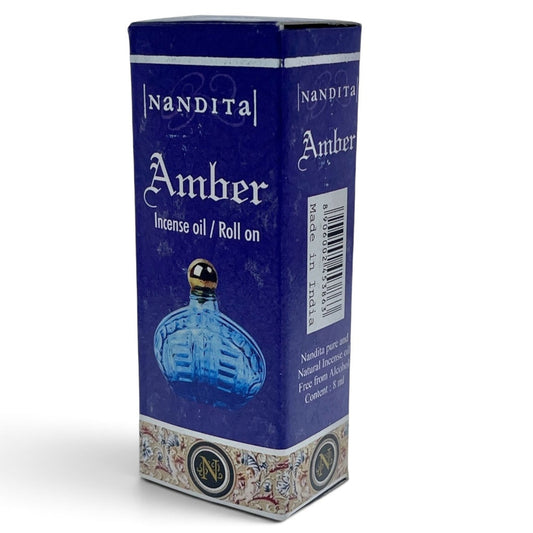 Nandita Amber Roll on/ Incense Oil 8ml Pack of 2