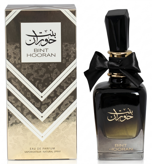 Bint Hooran perfume bottle and packaging on a white background