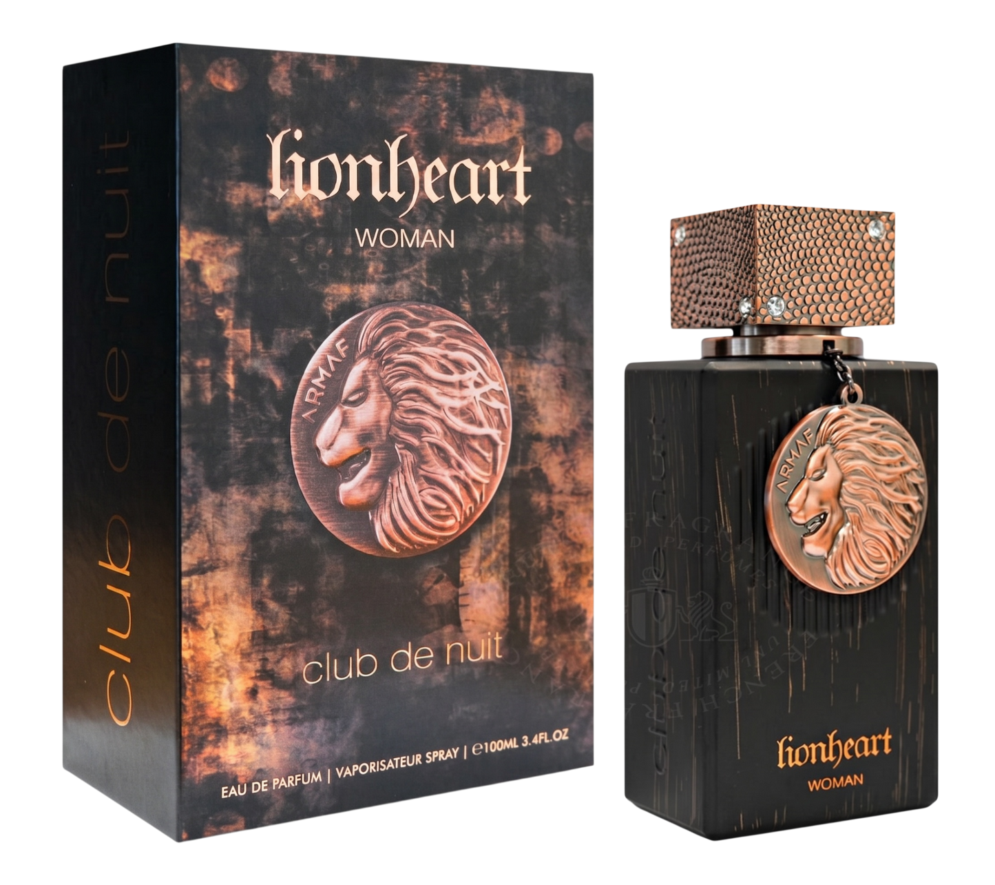 Lionheart perfume bottle and packaging on a white background