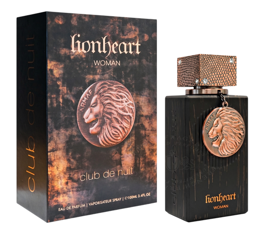 Lionheart perfume bottle and packaging on a white background
