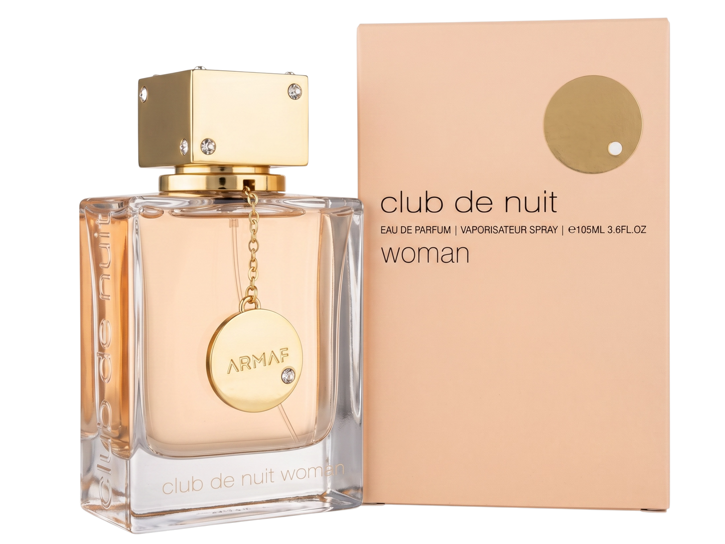 Armaf Club de Nuit perfume bottle and packaging on a white background