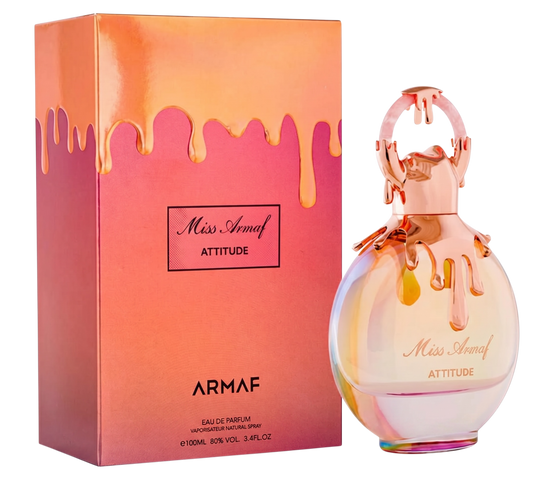 Armaf Miss Armaf Attitude perfume bottle and packaging on a white background