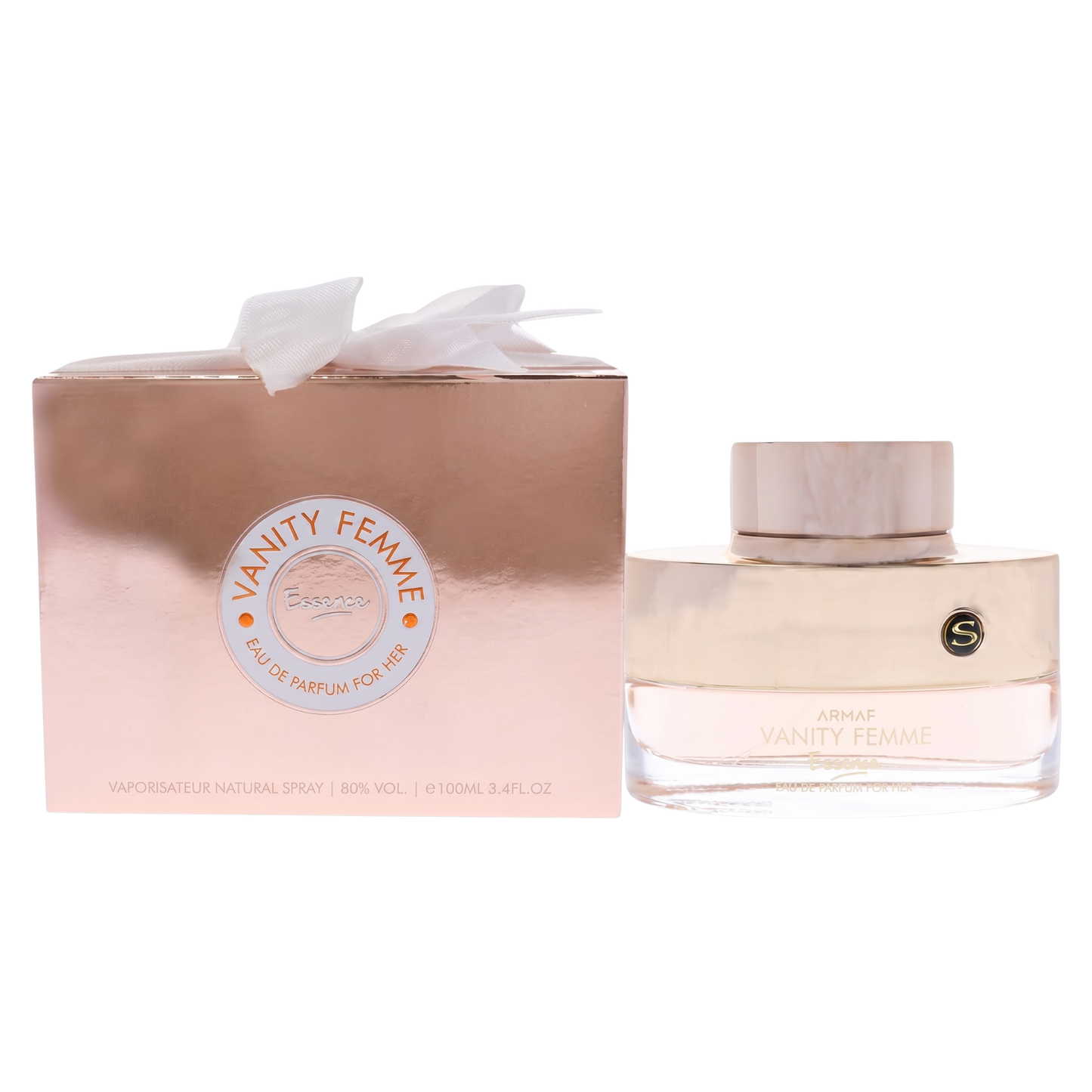 Vanity Femme perfume bottle and packaging on a white background