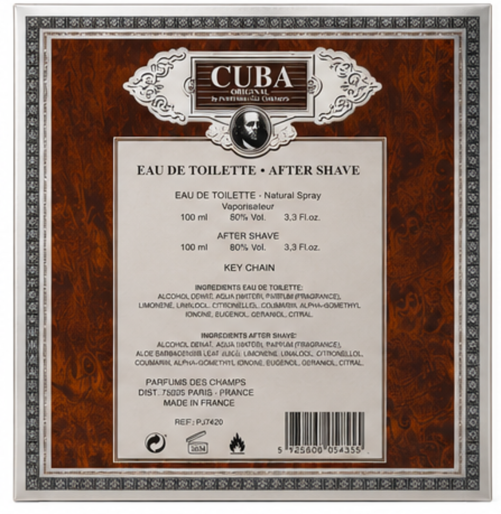 Cuba Gold M 3PC Set 3.3oz EDT & 3.3oz After Shave