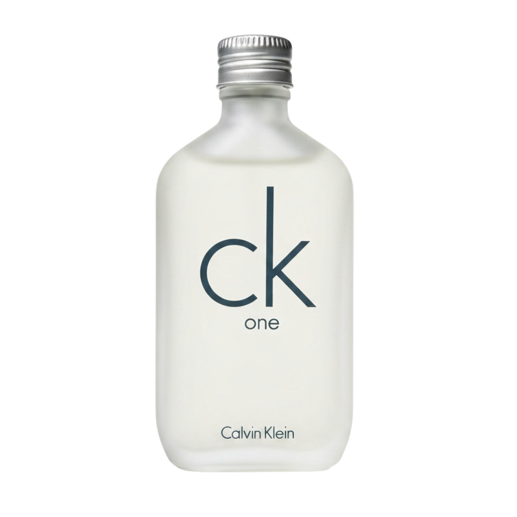 Calvin Klein CK One perfume bottle on a white background