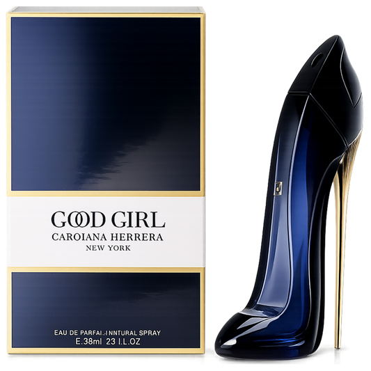 Carolina Herrera Good Girl perfume bottle and packaging on a white background