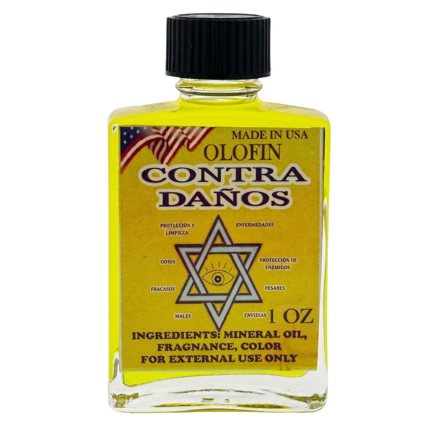 Contra Danios Aceite Esoteric Fragrance Oil 1/2oz-1oz Square Bottle