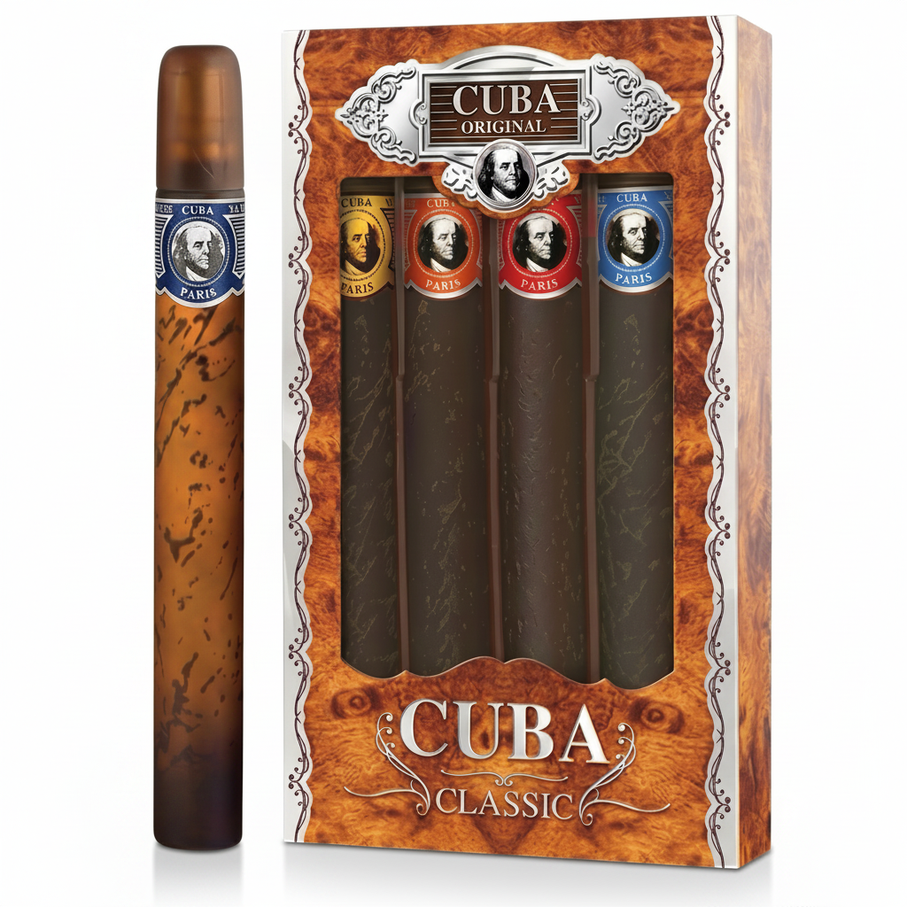 Cuba Classic cigars with packaging featuring brand logo and colors.