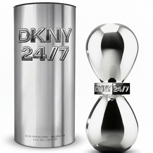 DKNY 24/7 perfume bottle and packaging on a white background