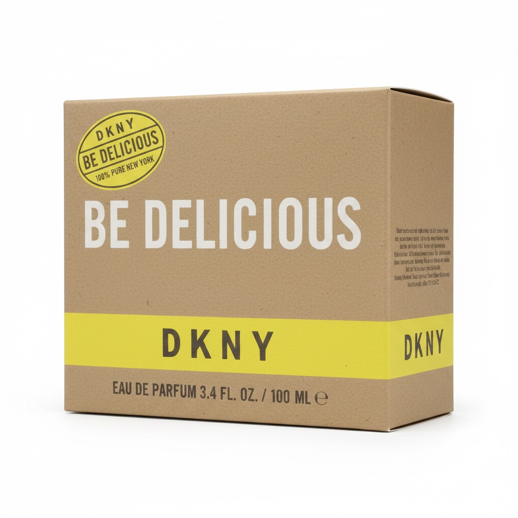 DKNY Be Delicious perfume packaging on a white background