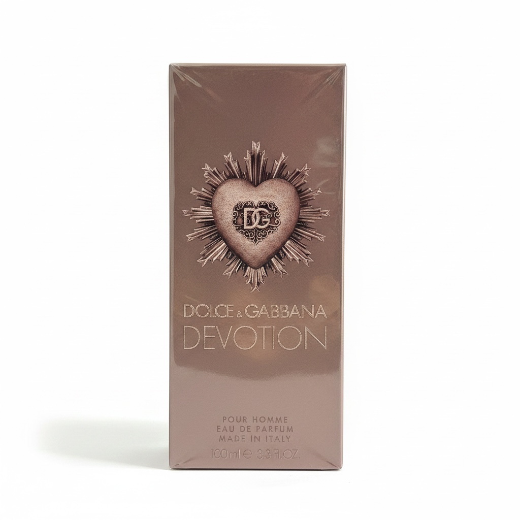 Dolce & Gabbana Devotion perfume packaging on a white background