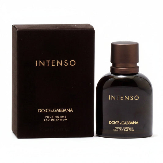 Dolce & Gabbana Intenso perfume bottle and packaging on a white background