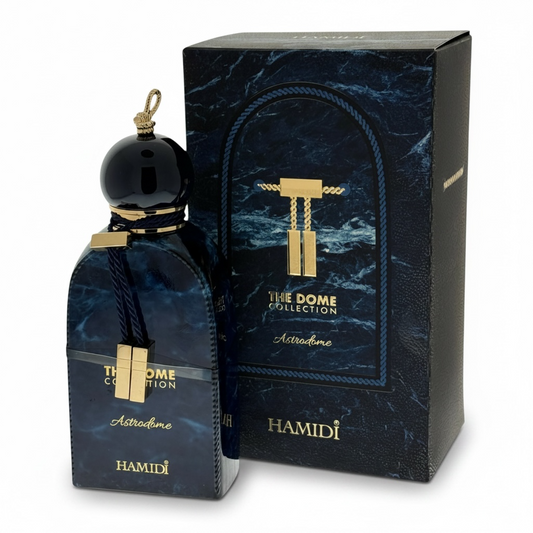 Hamidi Astrodome perfume bottle and packaging on a white background