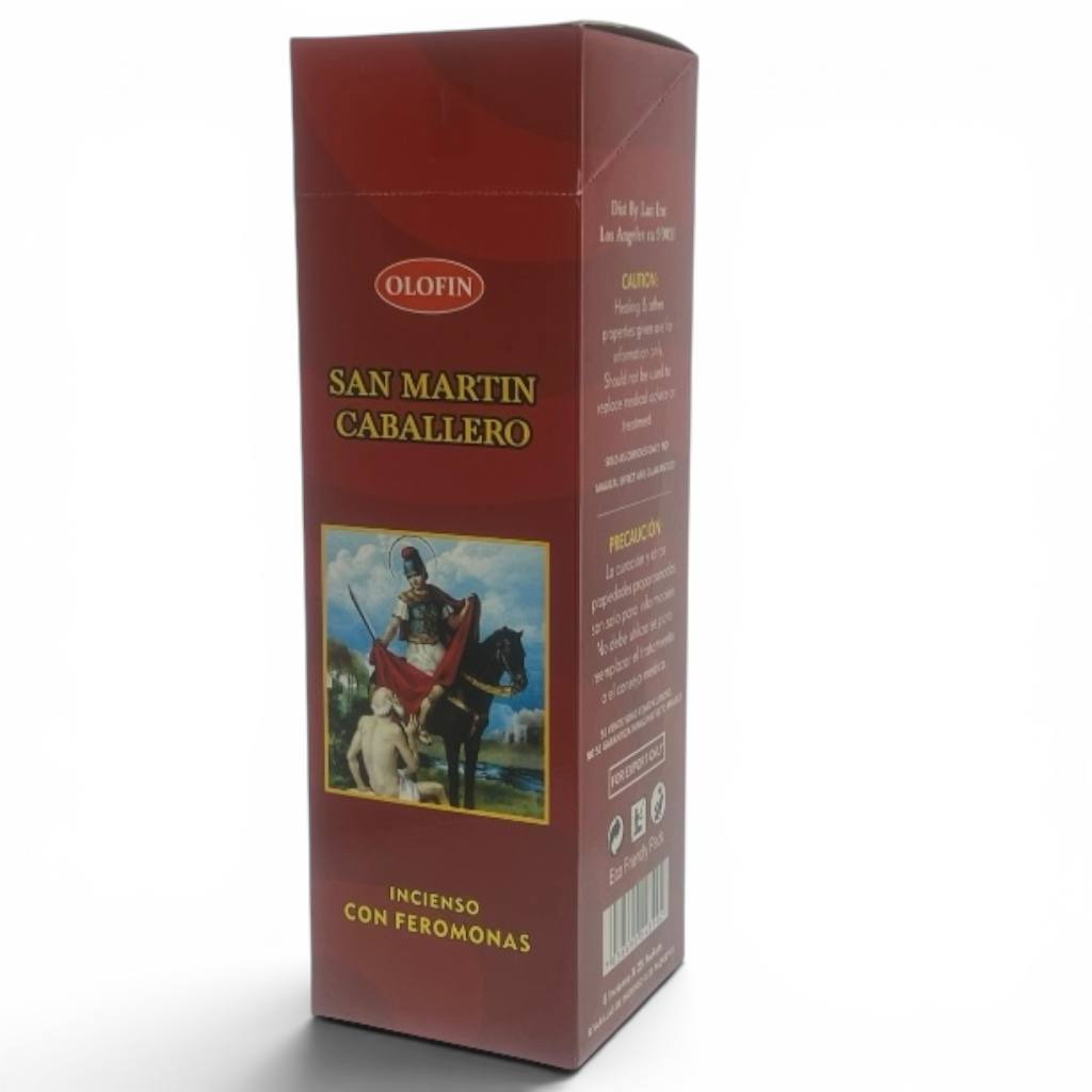 San Martin Caballero (Saint Martin of Tours) Incense 25-8ct 200Sticks Square Box