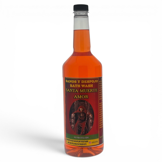 Santa Muerte Amor Banos y Despojo  Spiritual Bath Wash | 32 oz Ritual Cleansing Bath
