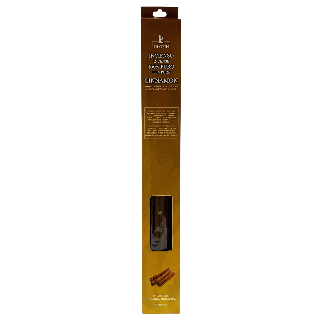 Cinnamon Smudge Resin Incense Sticks – 100% Pure – 10 Long Burning Sticks Olofin