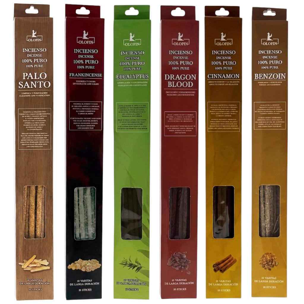 Sage Smudge Resin Incense Sticks – 100% Pure – 10 Long Burning Sticks Olofin