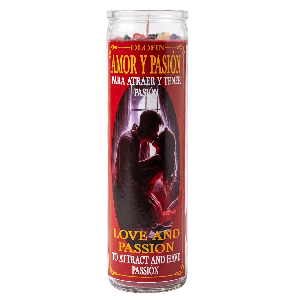 Amor Y Pasion (Love & Passion) Prepared Ritual Candle Perfumed Vela Preparada