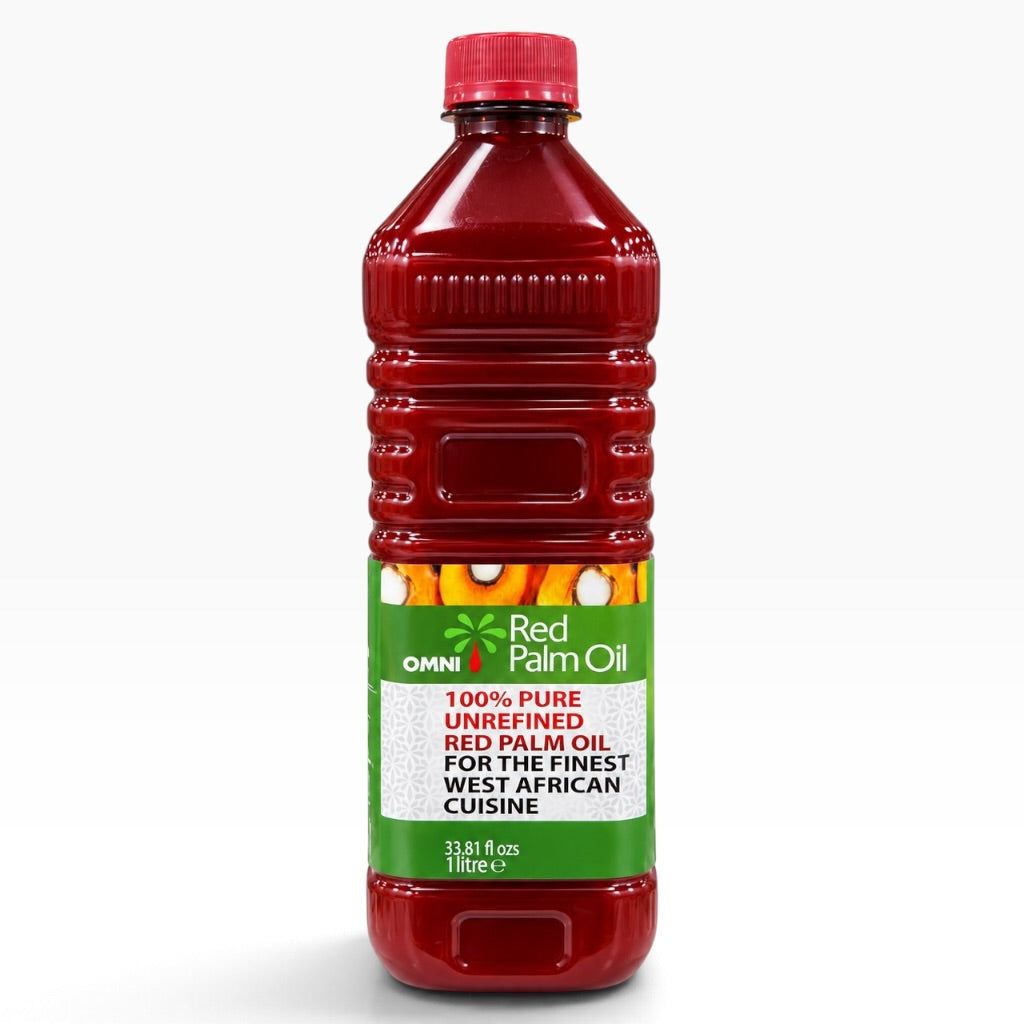 OMNI Red Palm Oil (Manteca de Corojo) 1000 ml / 3/.81 fl oz | 100% Pure Unrefined West African Palm Oil