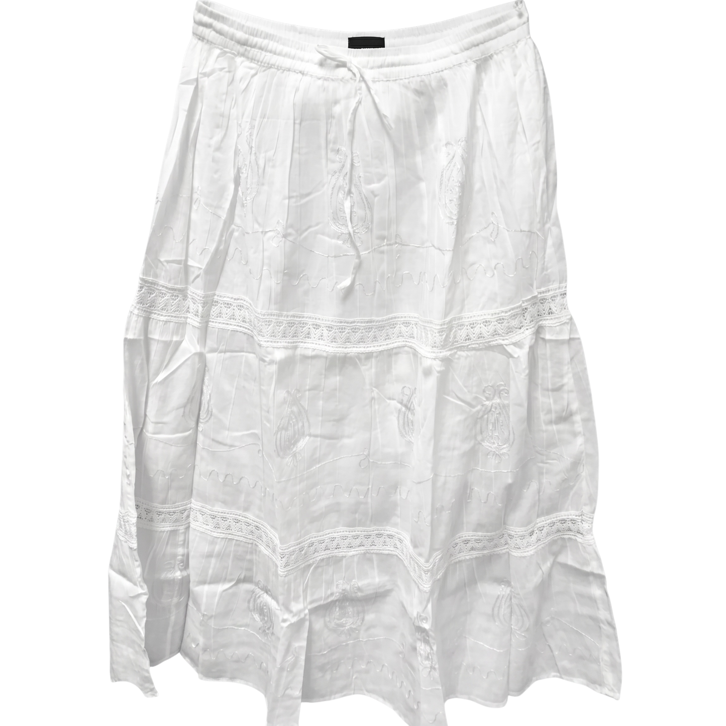 Faldas White Skirt White Lace Santería Skirt – Traditional Religious Maxi Falda for Spiritual Ceremonies